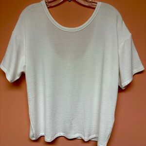 Ragand Bone stretch knit top with scoop back